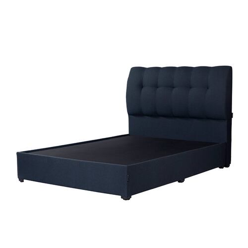Colchón Queen Size Dicasa Trini con Cabecera Nube y Base Cama Orleans Azul