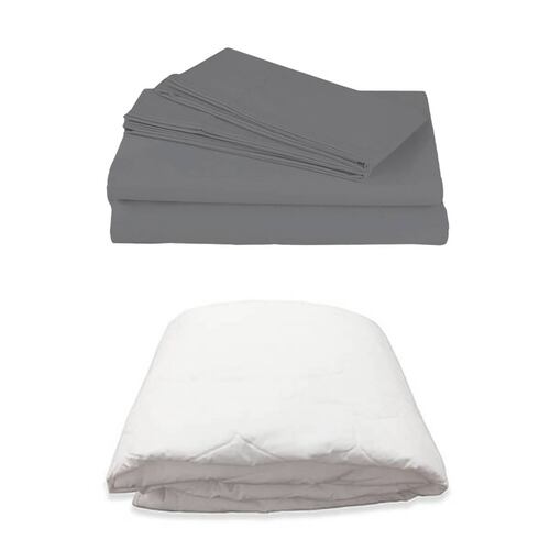 Protector Matrimonial Spring Air Supreme con Sábanas Soft Gris