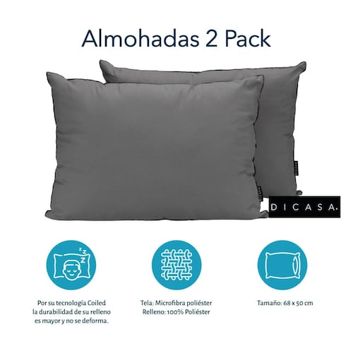 Edredon King Size Dicasa Homy Gris con Sábanas Softy Platino, Protector Ultra y Almohadas 2Pack