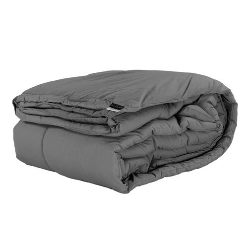 Edredon Matrimonial Dicasa Homy Gris con Sábanas Softy Platino