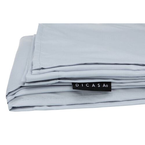 Edredon Matrimonial Dicasa Homy Gris con Sábanas Softy Platino y Almohadas 2Pack