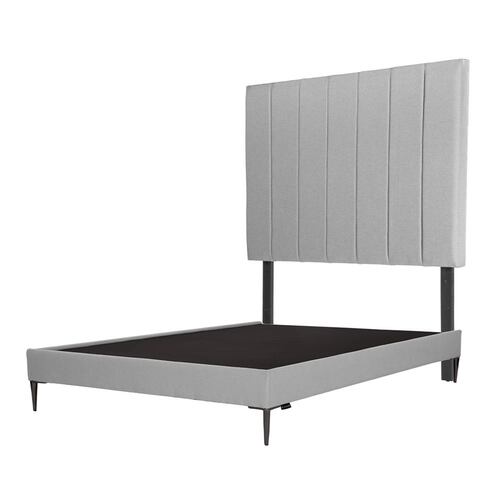 Cabecera Matrimonial Dicasa Argos Gris Claro con Base Cama Slim.