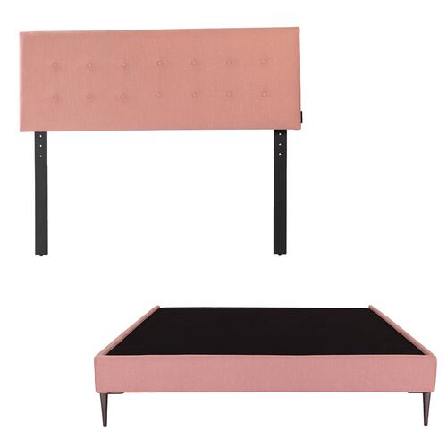 Cabecera Individual Dicasa Bilbao Palo de Rosa con Base Cama Slim