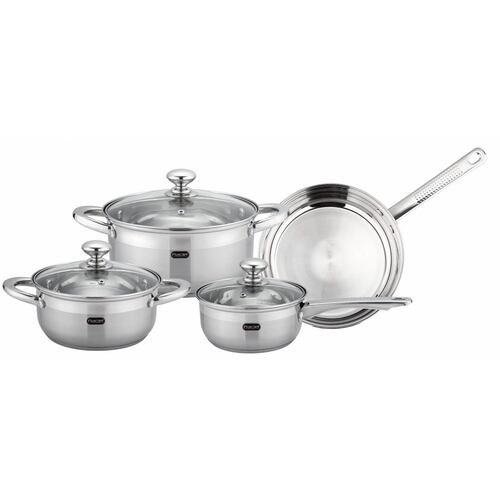 Batería de Cocina Luxor 7 pz Acero Inox Inducción Fraciel