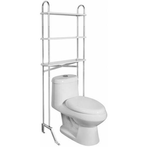 Mueble Ahorra Espacio Para Baño Konekte 3 Repisas color Blanco.
