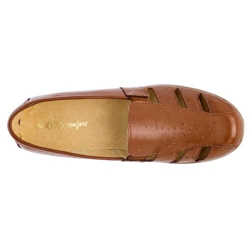 Mora Confort Zapato de horma cómoda para mujer camel, codigo 102276-1