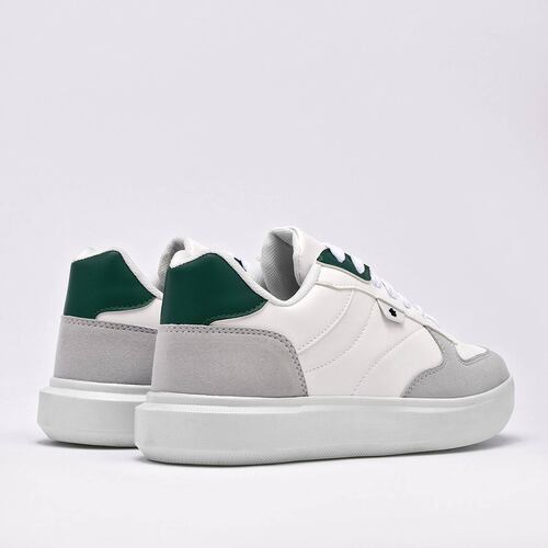Mora Urban Tenis urbano para hombre blanco gris verde Codigo 126367F