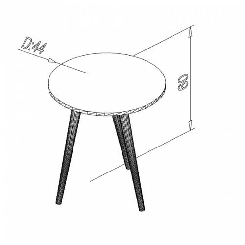 Mesa Lateral De apoyo Buró Bertolini RT 3099 Turquesa