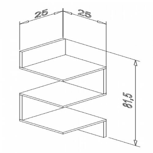 Repisas Nichos Entrepaños de Pared Bertolini AM 3079 Rustico