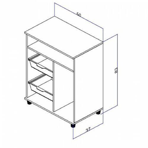 Armario Frutero Mueble Microondas Bertolini FR 2003 Blanco