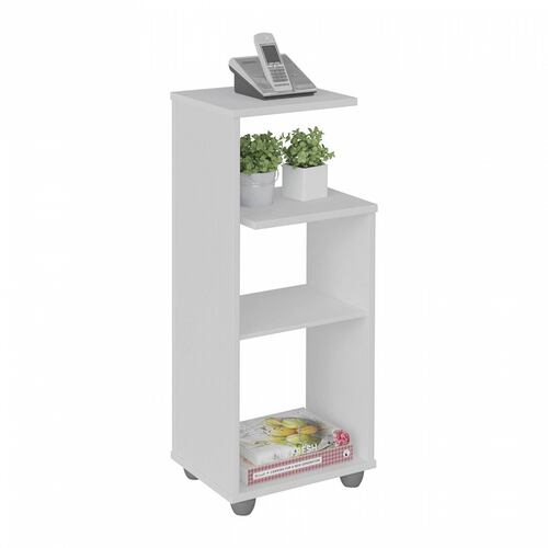 Mesa Lateral De Noche Auxiliar Bertolini Bis Blanca