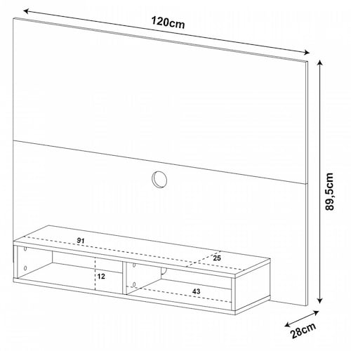 Panel Bertolini Flash Blanco Para Pantalla Hasta 42 Pulgadas