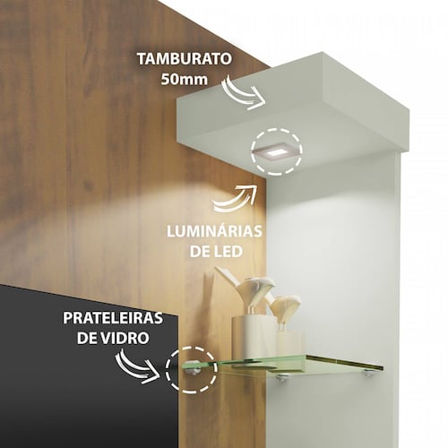 Panel Bertolini Atlantis Pino con Off White Pantalla 47 Pulgadas