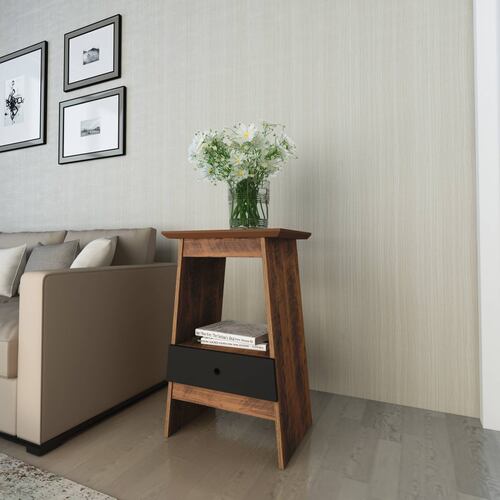 M LATERAL BERTOLINI EDEN 2 Nichos 1 Cajón   Pino Negro