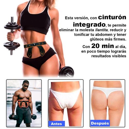 Electro Estimulador Tonificador Gluteos Cintura Piernas Ems .