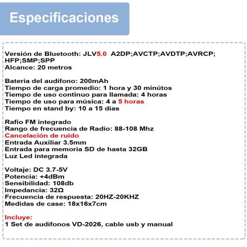 AUDIFONOS VAK 2026 BLUETOOTH FM ENTRADA SD AUX DIADEMA LED .