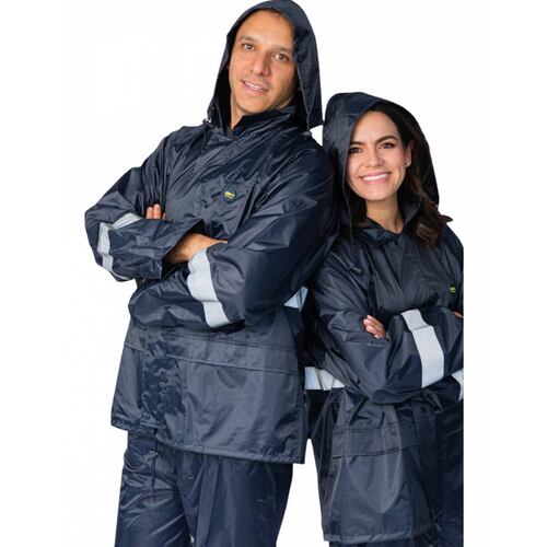 Impermeable para lluvia Senderismo Montaña Uso Rudo + Reflejantes Beckon.