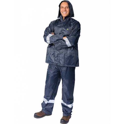 Impermeable para lluvia Senderismo Montaña Uso Rudo + Reflejantes Beckon.