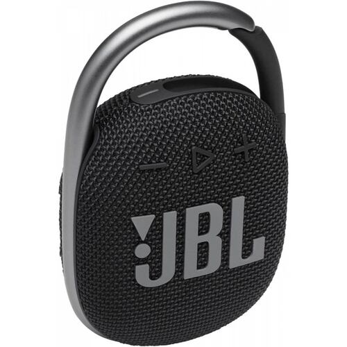Bocina JBL Clip 4 portátil con bluetooth Resistente al agua   Negra.