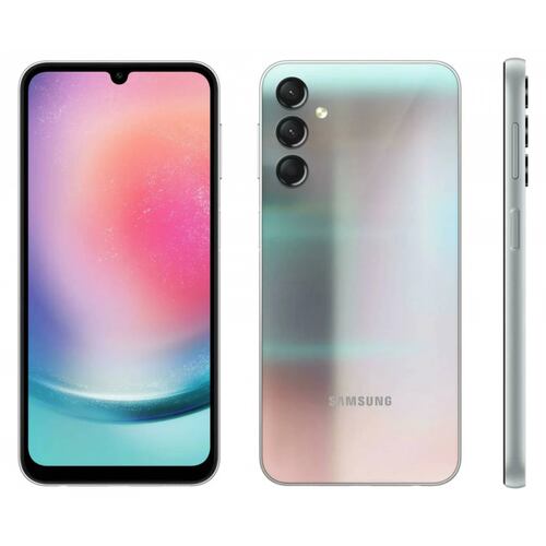 Celular Samsung Galaxy A24 128GB   4GB RAM   Color Plata.