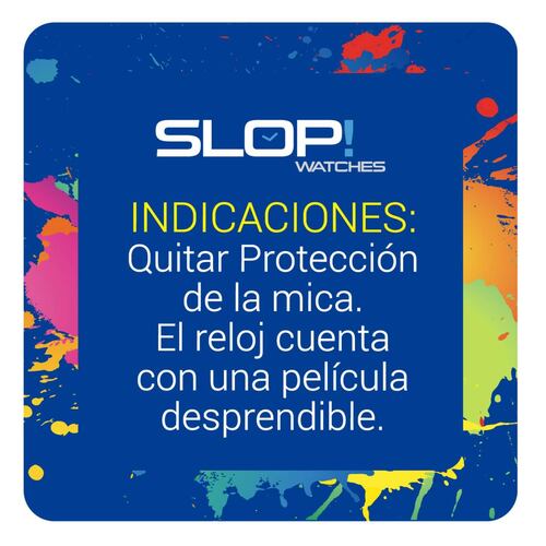 Reloj Slop Para Niño Color Negro Sw81021 