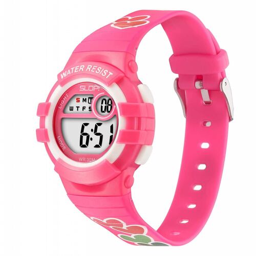 Reloj Infantil Slop para Niña SW8206LK9 Fucsia Print Corazones 
