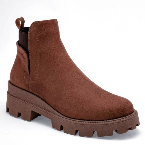 BOTA CHUNKY CON ELASTICO Been class 17513 Color Cafe PARA Mujer Tx7