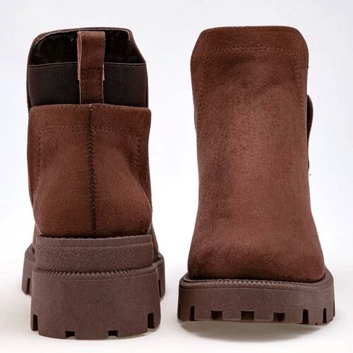BOTA CHUNKY CON ELASTICO Been class 17513 Color Cafe PARA Mujer Tx7