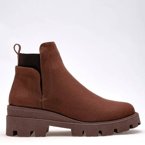 BOTA CHUNKY CON ELASTICO Been class 17513 Color Cafe PARA Mujer Tx7