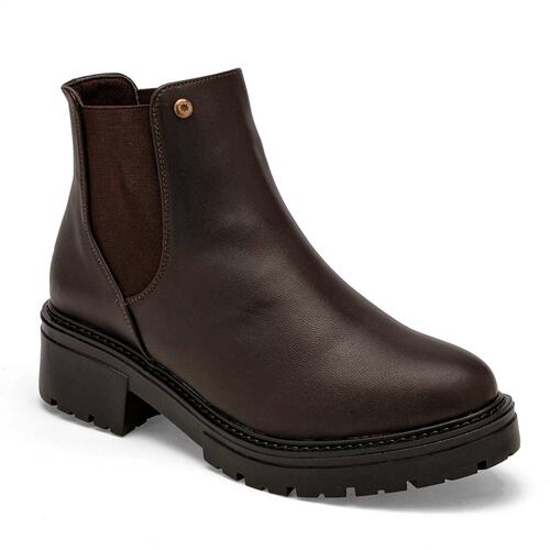 BOTA CHUNKY CON ELASTICO Moramora 180EN292 Color Cafe PARA Mujer Tx7