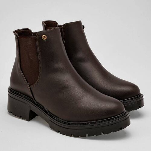 BOTA CHUNKY CON ELASTICO Moramora 180EN292 Color Cafe PARA Mujer Tx7
