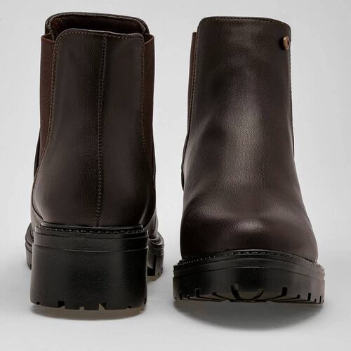BOTA CHUNKY CON ELASTICO Moramora 180EN292 Color Cafe PARA Mujer Tx7