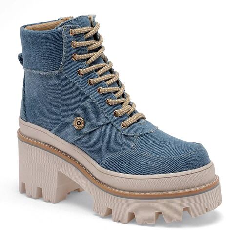 BOTA CON AGUJETA Y PLATAFORMA Moramora 180PK0701 Color Azul PARA Mujer Tx7