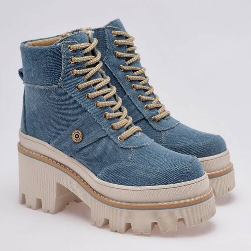 BOTA CON AGUJETA Y PLATAFORMA Moramora 180PK0701 Color Azul PARA Mujer Tx7