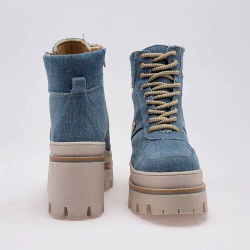 BOTA CON AGUJETA Y PLATAFORMA Moramora 180PK0701 Color Azul PARA Mujer Tx7