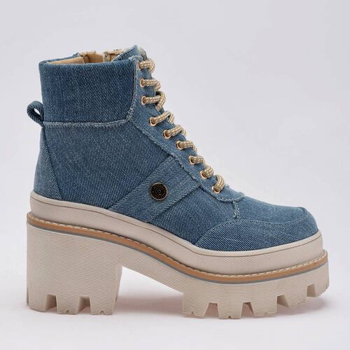 BOTA CON AGUJETA Y PLATAFORMA Moramora 180PK0701 Color Azul PARA Mujer Tx7