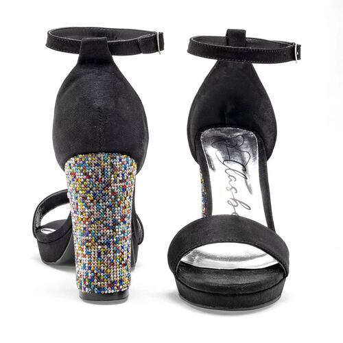 ZAPATILLA CON PULSERA Clasben INDIRA Color Negro PARA Mujer Tx7