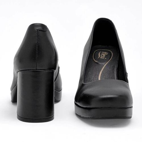 ZAPATILLA CERRADA TACON CUADRADO Flexi 127201 Color Negro PARA Mujer Tx7