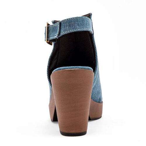 ZAPATILLA BOCA DE PESCADO DE HEBILLA Giland 9001 Color Azul PARA Mujer Tx7