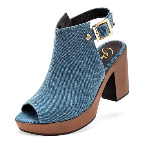 ZAPATILLA BOCA DE PESCADO DE HEBILLA Giland 9001 Color Azul PARA Mujer Tx7