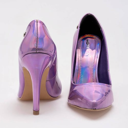 ZAPATILLA CHAROL TORNASOL DE PUNTA TACON AGUJA Moramora 114412141 Color Lila PARA Mujer Tx7