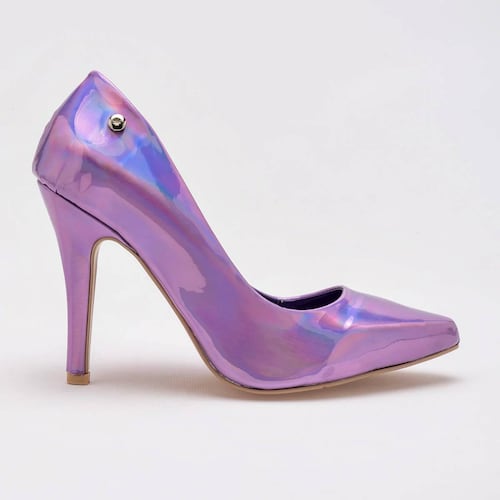 ZAPATILLA CHAROL TORNASOL DE PUNTA TACON AGUJA Moramora 114412141 Color Lila PARA Mujer Tx7