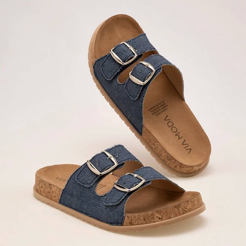 SANDALIA Via moda MEZCLILLA Color Azul PARA Mujer Tx7