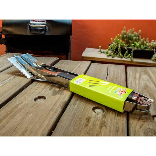 Juego de 3 utensilios para asador grill 