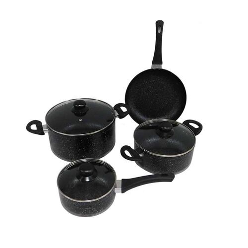 Batería de Cocina Antiadherente con Recubrimiento de Granito 13 pzas 