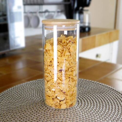 Recipiente de vidrio con tapa hermética 1 L 