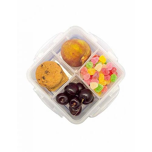 Recipiente 4 divisiones con tapa hermética 900 ml 