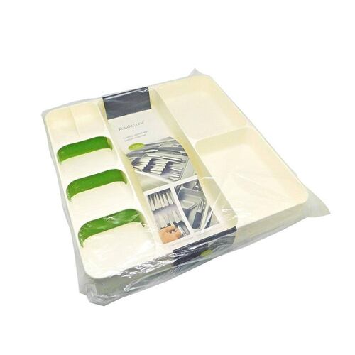 Organizador de cubiertos con 8 divisiones Blanco 