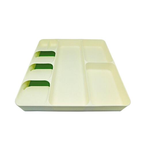 Organizador de cubiertos con 8 divisiones Blanco 
