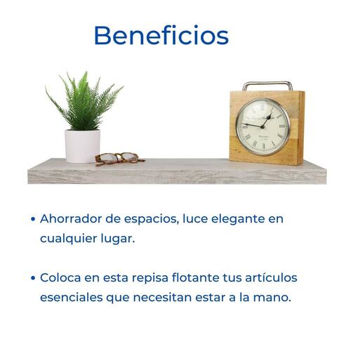 Repisa flotante minimalista Gris 
